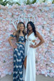 Super cute, light, and flows well. It was a little long on me so the only way it works is if you wear heels or else you'll be tripping over it. Other than that I loved it. I got so many compliments on this two-piece, and can't wait to wear it again - Lindsay C.