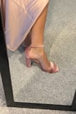 Y'all. I'm obsessed with these velvet heels. They are to die for cute! Adds great texture to an outfit. Fit great too. Color is true to the picture!

They don't feel uncomfortable as I'm just wearing them but I'm sure the longer I wear them my feet will give out. But my feet give out in any heel so yea lol - Aly V.