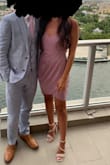 I ordered this dress for a wedding in Miami and it fit me perfectly! It hugged me well enough to keep everything in place (didn't need a bra) but it's stretchy enough to feel comfortable. Really love the color and I'm super excited to wear it again! - Andrea M.