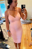This is the perfect dress for a wedding especially if you are pregnant. It is so stretchy and comfortable. If you're pregnant & looking for a dress, GET THIS ONE! - Dana P.