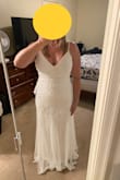 Wore this for my wedding and it was stunning and perfect! Amazing quality and beadwork. I felt so beautiful in this dress! - Karen M.