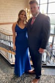 The material is a good weight and easy to manage. Minor wrinkling but easy to steam. I gave it 4 stars because this dress was way too long for me so I needed to get it hemmed and shorten the straps. It looked gorgeous after alterations! - MaryJeanne B.
