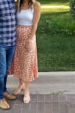 It was the piece I have been looking for. I have been looking for a dress or skirt that I can wear to dinners and happy hours or little backyard barbecues without being overdressed! Love this skirt! For me, it was a little loose at the waist but fits perfect at the hips so I will definitely keep wearing it for the end of summer and into the fall. - Jessica L.