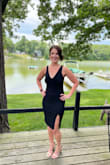 This dress is super comfortable and super flattering! I wore it to my nephews wedding and got SO many compliments on it. I danced the night away and will wear this one again a million times over!! - Theresa V.