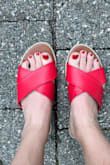These are super cute and I want to love them but they rub the wrong way and give me blisters. I had to pack a bunch of bandaids to protect my skin from being rubbed into blister stage. I love the way they look, the colour is great, they fit in size true to size, they just rub uncomfortably. - Stacey S.