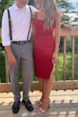 I got so many compliments on my dress! The color is eye-catching and the cut is incredible, it hugs the curves perfectly. The fabric is soft and very comfortable for dancing all night! - Sabrina D.