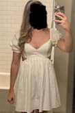 I wore this dress for my engagement party and it was perfect for a hot summer day! It was nice and cool and I received a ton of compliments! Only negative thing I have to say about it is that it does wrinkle quiet easy so make sure you have a steamer on deck! - Lindsey W.