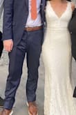 Used as a reception dress for my wedding and absolutely loved it! It was so comfortable and flattering. It is also so light and has a bit of a stretch past the bust area so it was nice for dancing. - Marisol H.