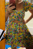 What a Super cute dress! Not to short and I love the fabric. The M fit great, but the boob area I had to tie it super tight . Could I have got a small sure but I was concerned if a too short or too tight. Over all fantastic dress ! - Samantha S.