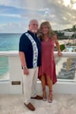 I loved this dress and it fit comfortably! I wore it on my 25th wedding anniversary in Bermuda! I usually buy xl to accommodate my bust size and hide my, not-so-flat stomach! This dress was great, but because it was xl, the straps were very long and I had to tie them back (my hair hid the tie)! I will be having it tailored to fit properly! Also, be very careful ... it stains very easily. I got a small drop while eating and tried several different tricks to get it out. None worked. - Colleen F.