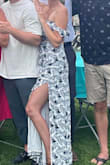 Skirt is lined so not see through. Comfortable material. Flowy. Really pretty IRL. - Krystal D.
