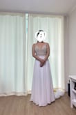I normally don't write reviews, but I had to write one for this dress bc I love it sooo much! I've been searching the internet for weeks to find the perfect reception dress and this was IT. As someone with small boobs, I did find the chest area a bit big and revealing but I sewed the big V area and I can't even tell I altered it. I also had to trim the length and shortened the straps. The beads don't look cheap at all either! - Christine C.