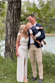 This dress was absolutely perfect, the fit was amazing and it looked beautiful. Everyone commented on how much they loved it. This was perfect for my outdoor wedding during a hot summer. - Rachel P.