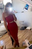 This dress is stunning! It is stretchy & comfy. I have bigger hips and a tiny waist so I was worried about it fitting. I used the size guide to help me choose my size & it fit great. - Karissa T.
