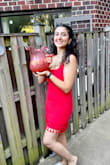 Great dress! Super comfy and fun, and the color is gorgeous! It fit perfectly! Not too big, not too small. 10/10 would recommend. My only tiff is that it can get a little wrinkled if you sit too long. - Reem N.