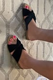 Very pleased with my purchase! Definitely go with your normal street size - don't size up or down. Very comfy and cute and happy with the price. Looking to buy more in different colors! - Andrea Z.