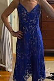 This dress is beautiful and elegant! I ordered a few options for a wedding and overall didn't keep this one because it was just a little bit wide through the hips.  Overall though it was my second choice and super comfortable! - Jenna R.