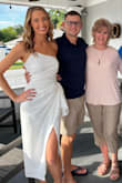 This dress fit perfectly! With it being form fitting I didn't have to tug at this to keep it up which was amazing. I wore this for my bridal shower and I'm definitely thinking about bringing it on my bachelorette trip for brunch one day. - Rebecca D.