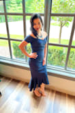 It was such a cute dress for my sister's wedding this past weekend! The fit is a bit tight, but it fit so well on my bust that I didn't exchange it. Fabric is thick and very nice! Love it! - Lana V.