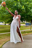 This dress was everything I could think off! Very beautiful and you can't tell it's just a bodysuit inside! I said yes in this dress and I loved it so much! - TyRon P.