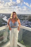 This top is absolutely adorable. I am a 36DDD and I was able to wear this top with a strapless bra. It was comfortable to wear and the blue is a beautiful color. - Laura R.