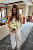 The most lovely jumpsuit for my bridal shower! I got so many compliments! Beautiful and comfortable. Felt like a bride! - Sarah P.