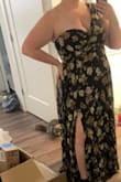 I bought this as a wedding guest dress and absolutely love the quality. I have a smaller bust with larger hips, so the more fitted bodice and flowing skirt was a perfect fit. I highly recommend this! - Brianna M.