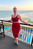 Another sexy anniversary trip outfit! This outfit is hot! Made me feel so sexy and confident! I wear an 8/10 and always buy a large from Lulus and the sizing is usually spot on. - Candice H.