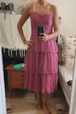 I ordered in S but it was way too tight. Exchanged for M and it's perfect. I love love love this dress. - Hadas M.