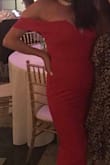 I don't have the biggest boobs and a little bit of a belly but, this dress was super flattering! I got so many compliments. I was able to go braless and was still very comfortable. The only thing I would change, other than my belly, is to take in the sleeves in a little. They kept falling like the catalog pic and would pull the dress down a little. Color and fabric are better in person. Highly recommended this dress. - Lisa S.