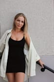 Simply Sultry Black Ribbed Bodycon Mini Dress - Darya S.