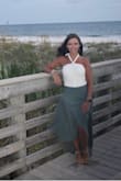 Super cute skirt, fit nicely, just a little long on me because I'm short. Love the color! - Hannah M.
