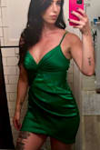 I am in love with this dress!
The fit is extremely flattering and made my waist look tiny and my hips look curvy. I was also really impressed with the material: it was a lot thicker than I was expecting, very smooth and silky, and seemed of high quality. The color is very vibrant as well! Got so many compliments on it.
Absolutely recommend. - Ava C.