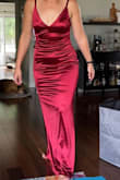 We are doing Berry/magenta-themed bridesmaid dresses and this appeared to have a pink shine. It's just red. Which was heartbreaking because I've never loved a dress as much as I loved the feel and fit of this dress. - Megan J.