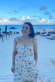 I wore this dress for my trip to Cancun and I got so many compliments on this dress. It is a tad loose on me but I did order this in a size large but I probably could've gotten a medium for a true fit. - Raquel H.