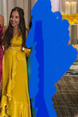 Absolutely loved this dress! It fit perfectly. I got size small at I'm 52. It flowed so elegantly, thick fabric, no lines showed. So many compliments, and I will 100% wear again, plus the colour was just like the photo. Golden yellow. - Jessica B.