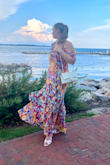 It is so hard for me to find dresses- I'm 5'10 and long-waisted.  This dress in size L fit perfectly. Initially got the XL because I assumed that it would run small given the typical age demographic (I'm in my 40's) - Ana C.