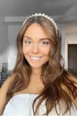 Wore it on my bridal shower. It didn't hurt or squeeze my head like some headbands do. - Sarena R.