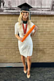 I love this dress! I personally wore it for graduation from my master's program, and it was perfect. This style could be worn on so many different occasions though and dressed up or down. It's such a versatile dress that is comfortable yet form-fitting and looks professional yet super cute and flattering! Highly recommend. - Kylie P.