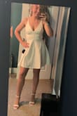 This is SUCHHHH a cute dress!!! I love the way it fits my curves, it flares out for a feminine touch. The material feels durable yet stretchy! I can't wait to wear this to my rehearsal dinner!! - Taylor R.