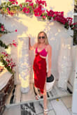 Such a great dress! Love the colors. I normally am an XS for Lulus, but anything that has slits on the sides I always size up so that it doesn't look too tight. A small worked perfectly for me! - Brooke N.