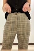 Overall, very pleased with these pants. The fabric is like a scuba knit, so it's extremely comfortable and thick. The colors are nice and warm, but the pattern has a good "fall" feel to it. I'm 5'7" 120lbs and the small fit perfectly - length is also perfect for once. There is a stretch to the fabric if needed. The section around my uterus/front of the pants is a little bulky, but nothing that looks too obscured. Things that I am sure were listed that I didn't notice until I received them: no pockets, thick seam in the center of the front of the pants, and zippers at the ankles - none of these negatives, I was just surprised so I thought I'd list them. Overall I think I'm going to like these for a long time! - Tori R.