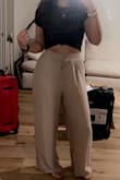 The top is eh, but honeyyyyy these pants are to die for! One of my top purchases from this site. I just ordered all the other colors. Order your normal size, and lengthwise as long as you wear them high-waisted you'll have no problem. 10/10 - Lorren G.