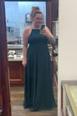 I just bought this dress for my sisters wedding it fit beautifully minus the chest was a touch loose but the next size down would have been too small. Definitely long! I had it shorted by 1.5" and the bust taken in and I absolutely adore this dress! - Courtney M.