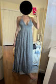 I can see why this dress has tons of 5-star reviews. It's absolutely gorgeous and the most perfect flowy maxi dress for summer. I took others advice from the reviews and used only the two front straps to tie it into a halter style, and tucked in the back straps. This gave me so much more support, definitely a must if you have a larger chest. - Cassandra H.