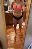 This is super cute. Push up energy even without pads. Color is great. Borders on small for my girls with a small but I didn't want it to be too big and I'm happy with it being on the tight side. Found a ribbed black bottom to go with it since the coral bottoms weren't available. - Kelly G.
