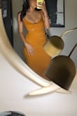 Wore this to dinner in Miami and received the sweetest compliments on the fit. The dress hugs around your body in the best way. I'm a 34AA and the 'girls' held properly. - Katrina I.