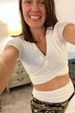 I saw this on the website and knew immediately it would be perfect for my bachelorette party. It fit me perfectly. The material was soft and a good thickness. I received many compliments on it and felt comfortable and beautiful all night! Highly recommend. - Haley D.