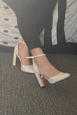 These shoes were the cutest shoes ever! It can fit with any outfit you pair it with. I ordered my normal size (US 7) but I have wider feet so my big toe was definitely screaming just a tad. I exchanged it for a US 7.5 and it feels so much better. The straps are a bit loose because it's a half size bigger but I just added another hole for the strap. Now it fits perfectly. I also love love love the gold metal on the inside of the heel. Adds a cute touch. - Carmina D.