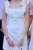 I got this dress for my daughter. She wore it to the wedding. The dress was simple yet super pretty. Fits true to size and feels comfortable. Was a great choice. - Natalya D.